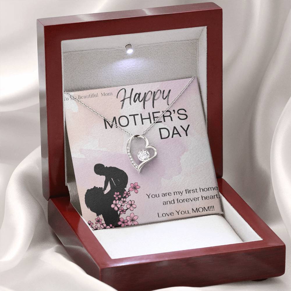 To My Beautiful Mom / Forever Love Necklace Mother's Day Gift
