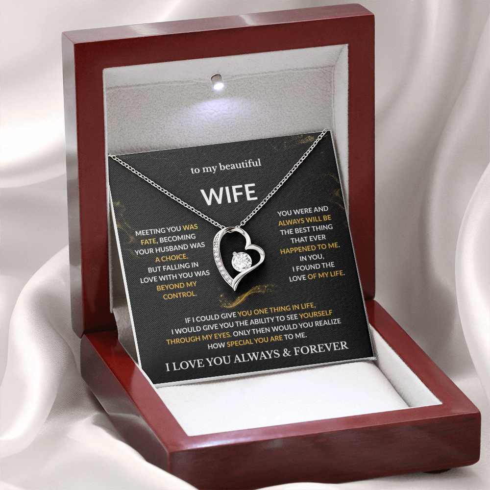 To My Beautiful Wife / Forever Love Necklace