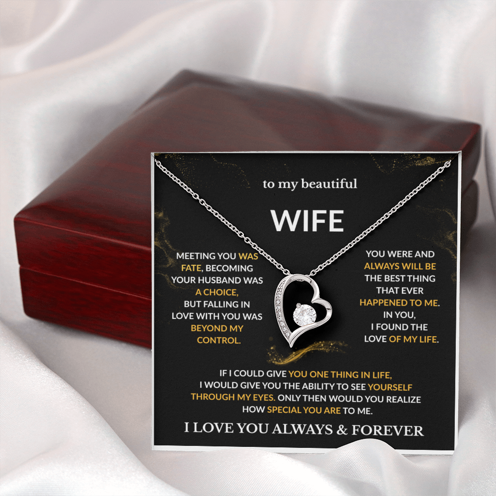 To My Beautiful Wife / Forever Love Necklace
