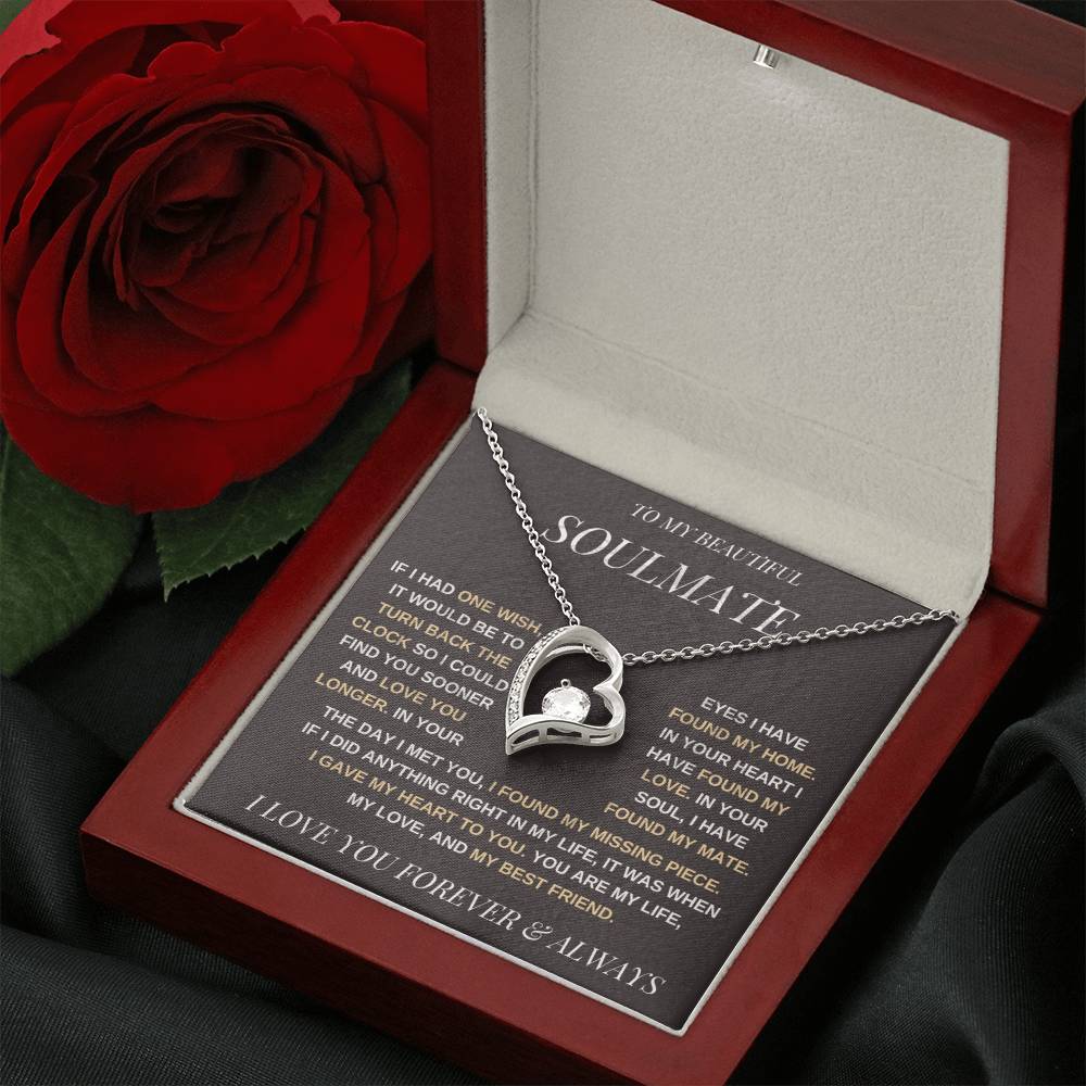 To My Beautiful Soulmate / Forever Love Necklace