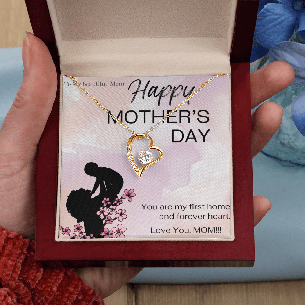 To My Beautiful Mom / Forever Love Necklace Mother's Day Gift