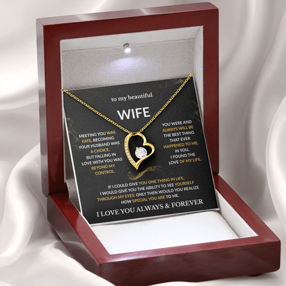 To My Beautiful Wife / Forever Love Necklace