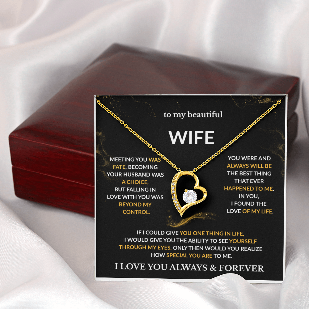 To My Beautiful Wife / Forever Love Necklace