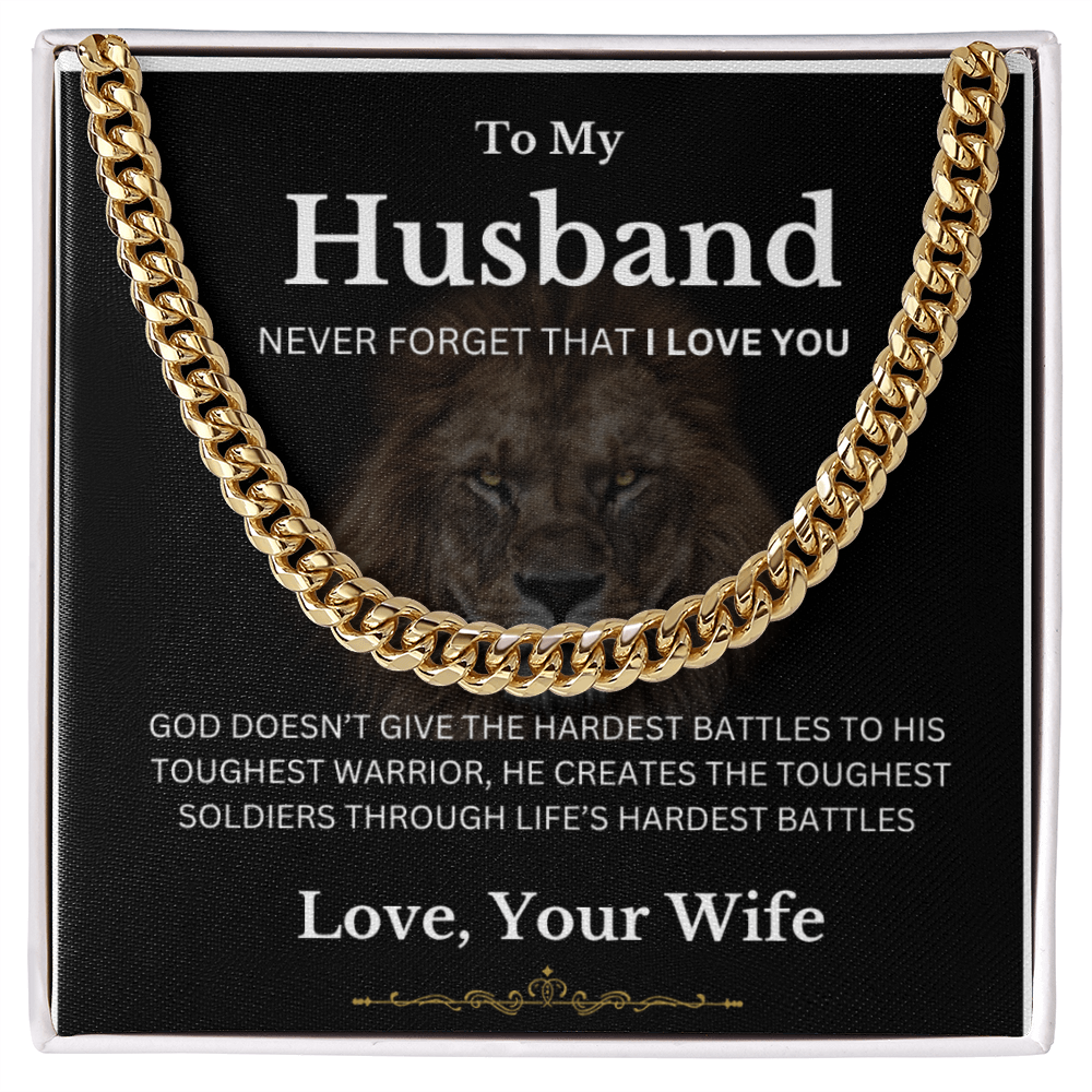 To My Husband / Cuban Link Chain