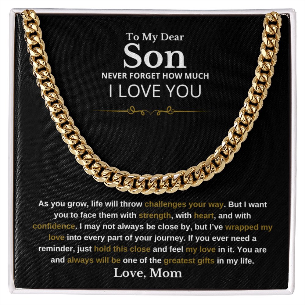 To My Son – Cuban Link Chain Necklace
