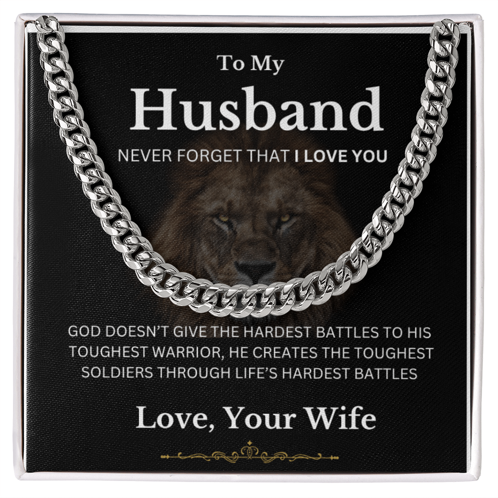 To My Husband / Cuban Link Chain