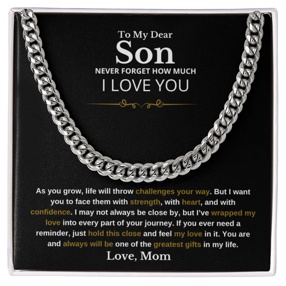 To My Son – Cuban Link Chain Necklace