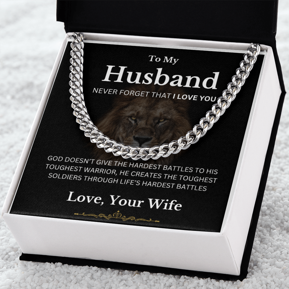 To My Husband / Cuban Link Chain