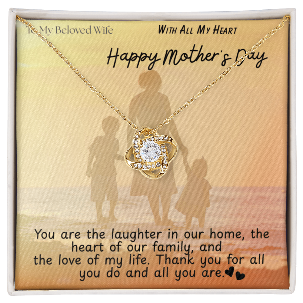 To My Beloved Wife / Love Knot Necklace