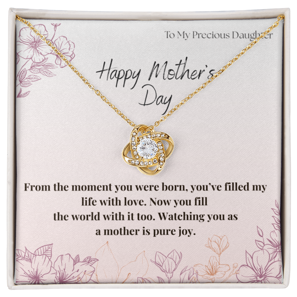 To My Precious Daughter / Love Knot Necklace