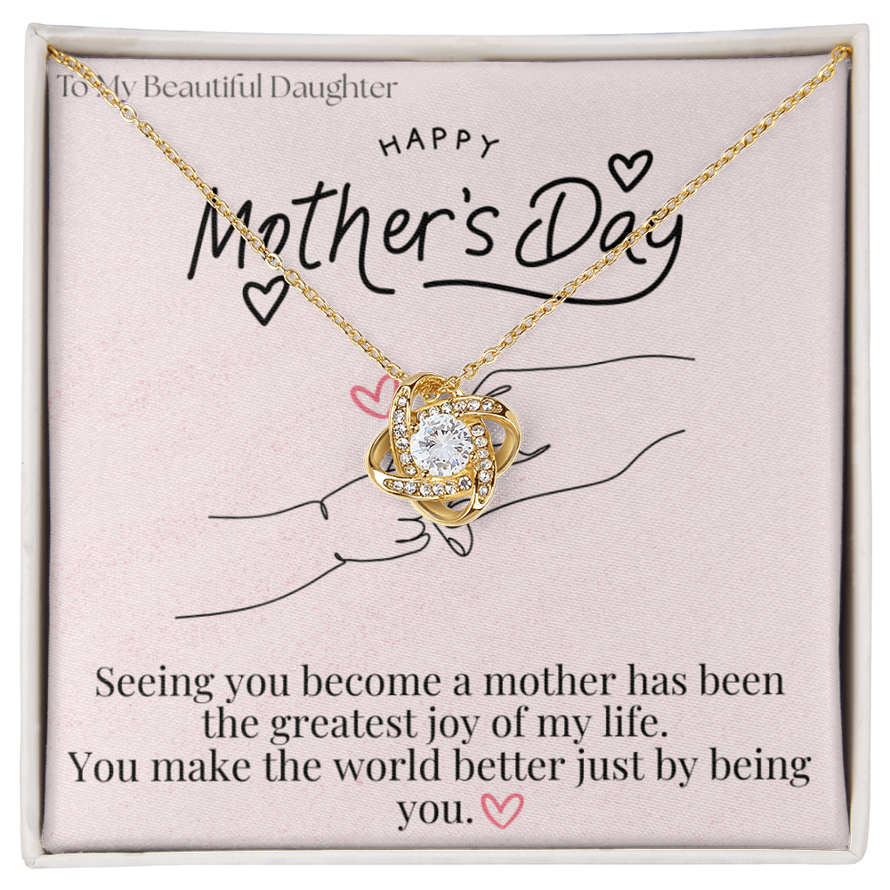 To My Beautiful Daughter / Love Knot Necklace