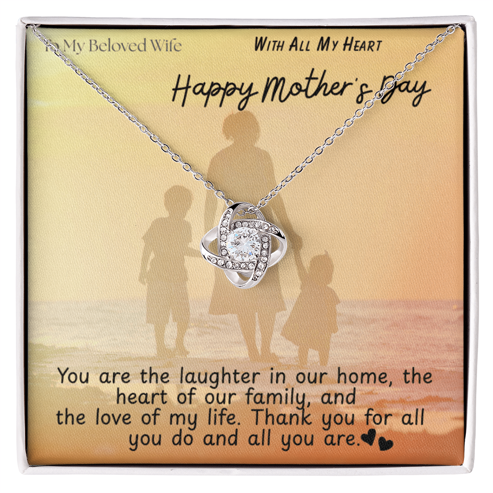 To My Beloved Wife / Love Knot Necklace