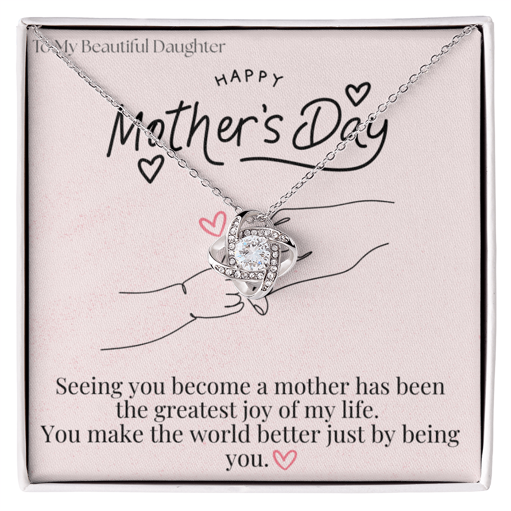 To My Beautiful Daughter / Love Knot Necklace
