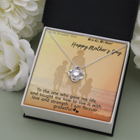 To My Beautiful Mom / Love Knot Necklace Mother's Day Gift