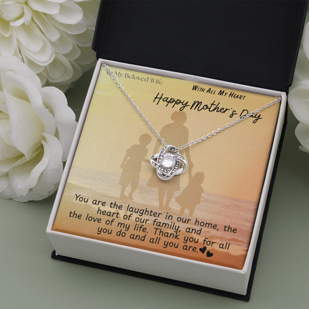 To My Beloved Wife / Love Knot Necklace