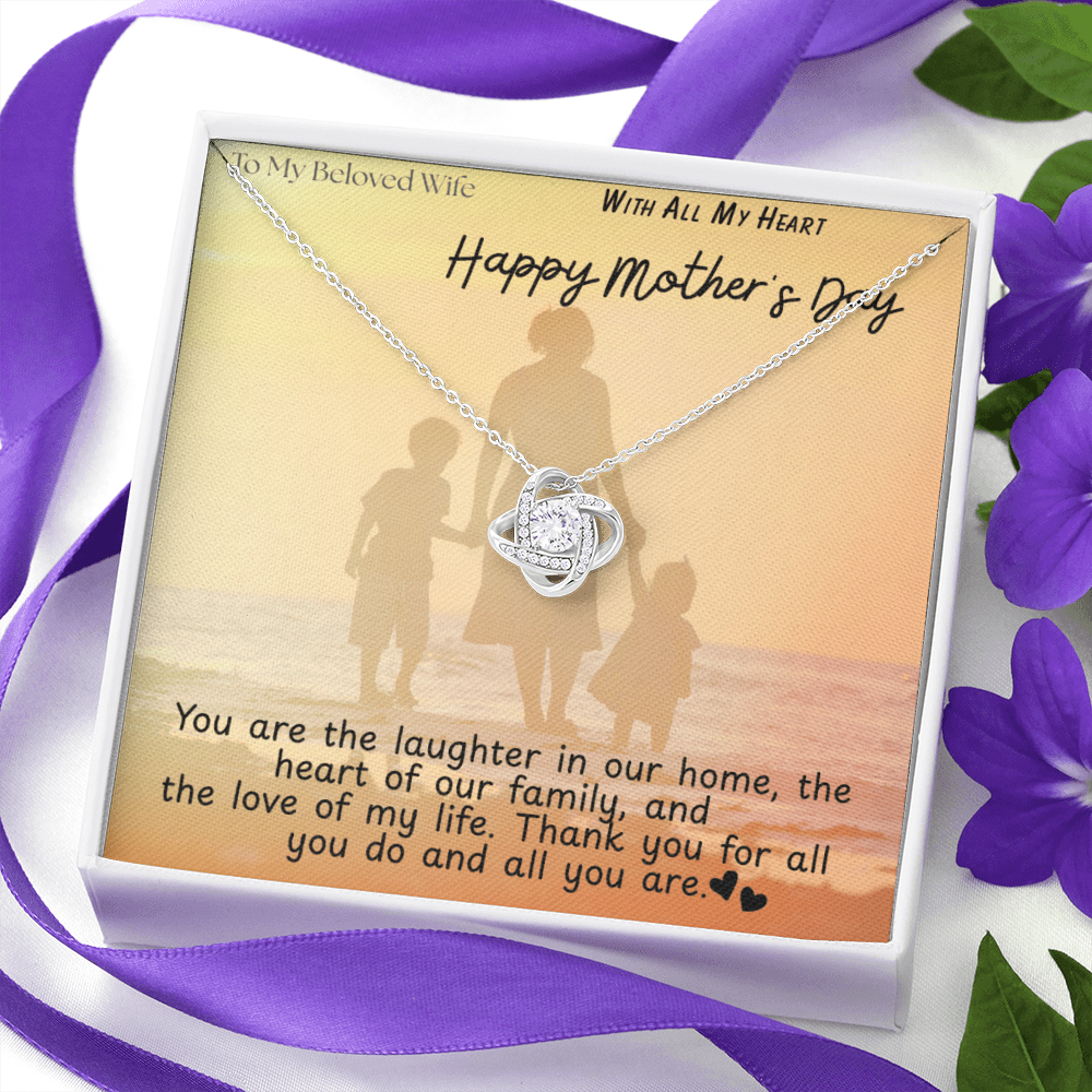 To My Beloved Wife / Love Knot Necklace