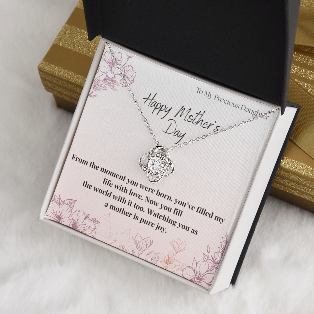 To My Precious Daughter / Love Knot Necklace