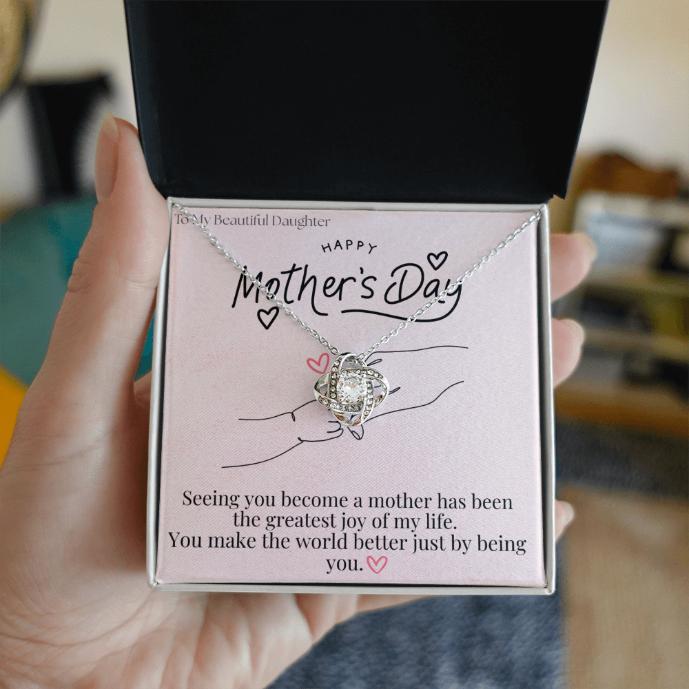 To My Beautiful Daughter / Love Knot Necklace