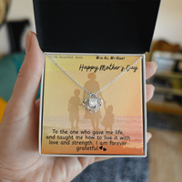 To My Beautiful Mom / Love Knot Necklace Mother's Day Gift