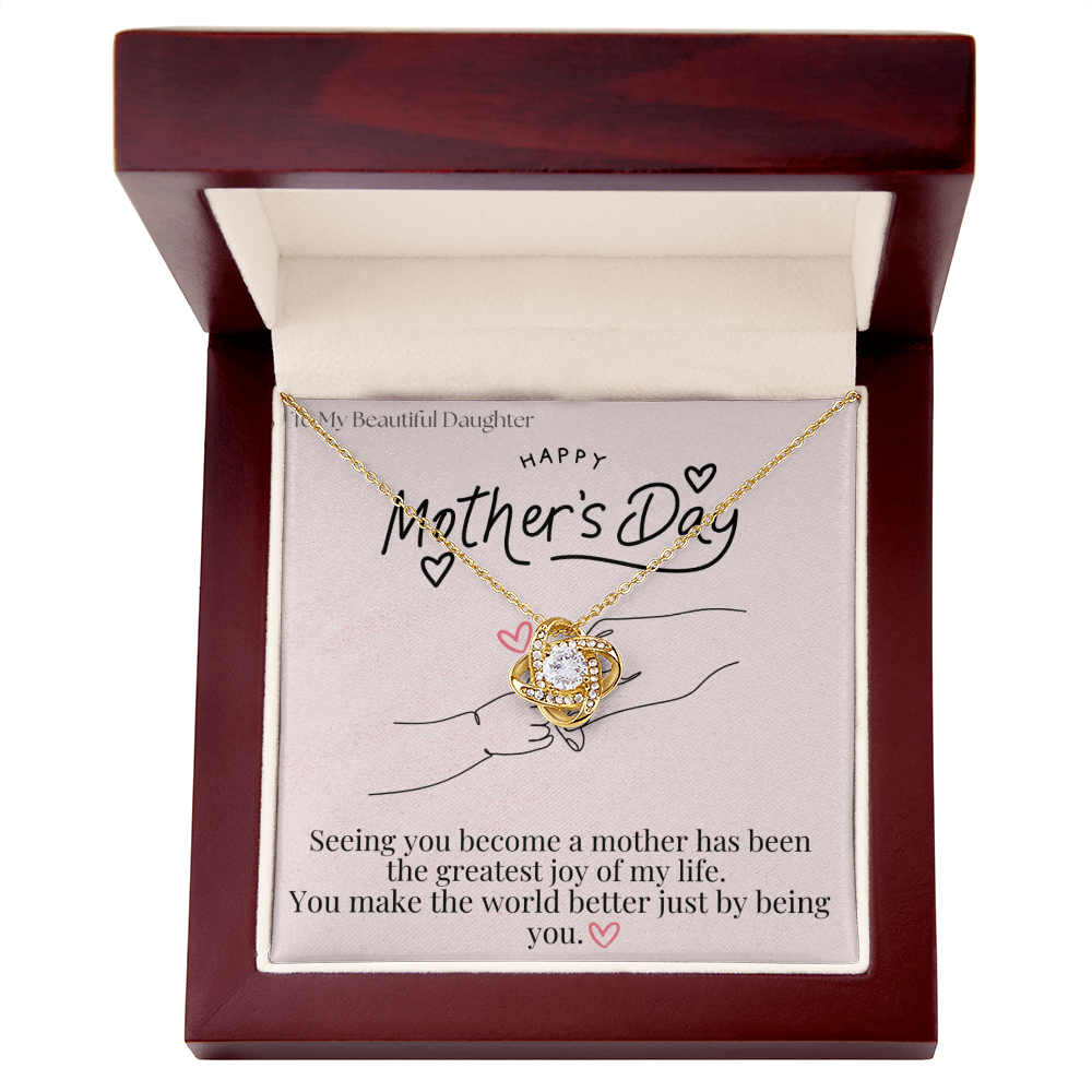 To My Beautiful Daughter / Love Knot Necklace