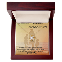 To My Beautiful Mom / Love Knot Necklace Mother's Day Gift