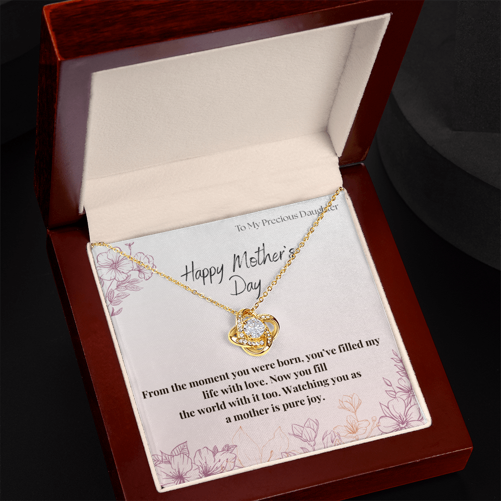 To My Precious Daughter / Love Knot Necklace