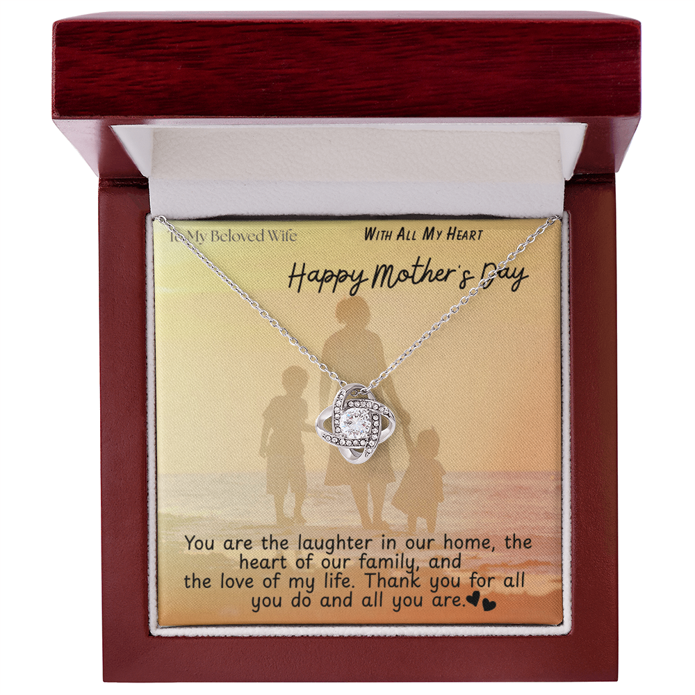 To My Beloved Wife / Love Knot Necklace