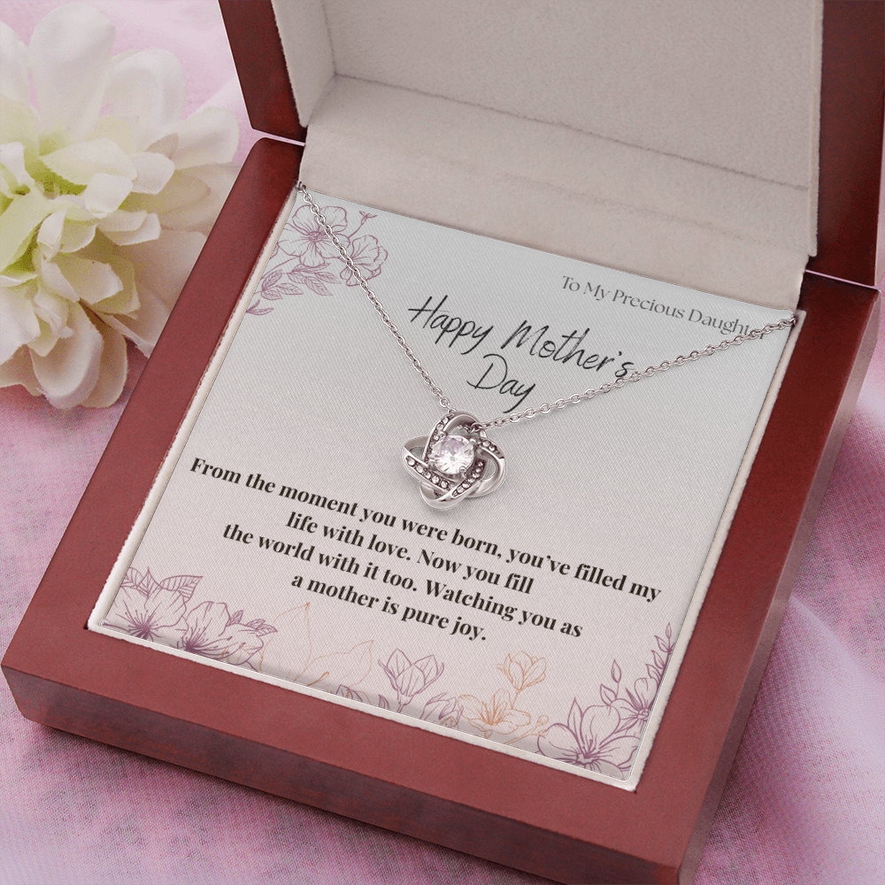 To My Precious Daughter / Love Knot Necklace