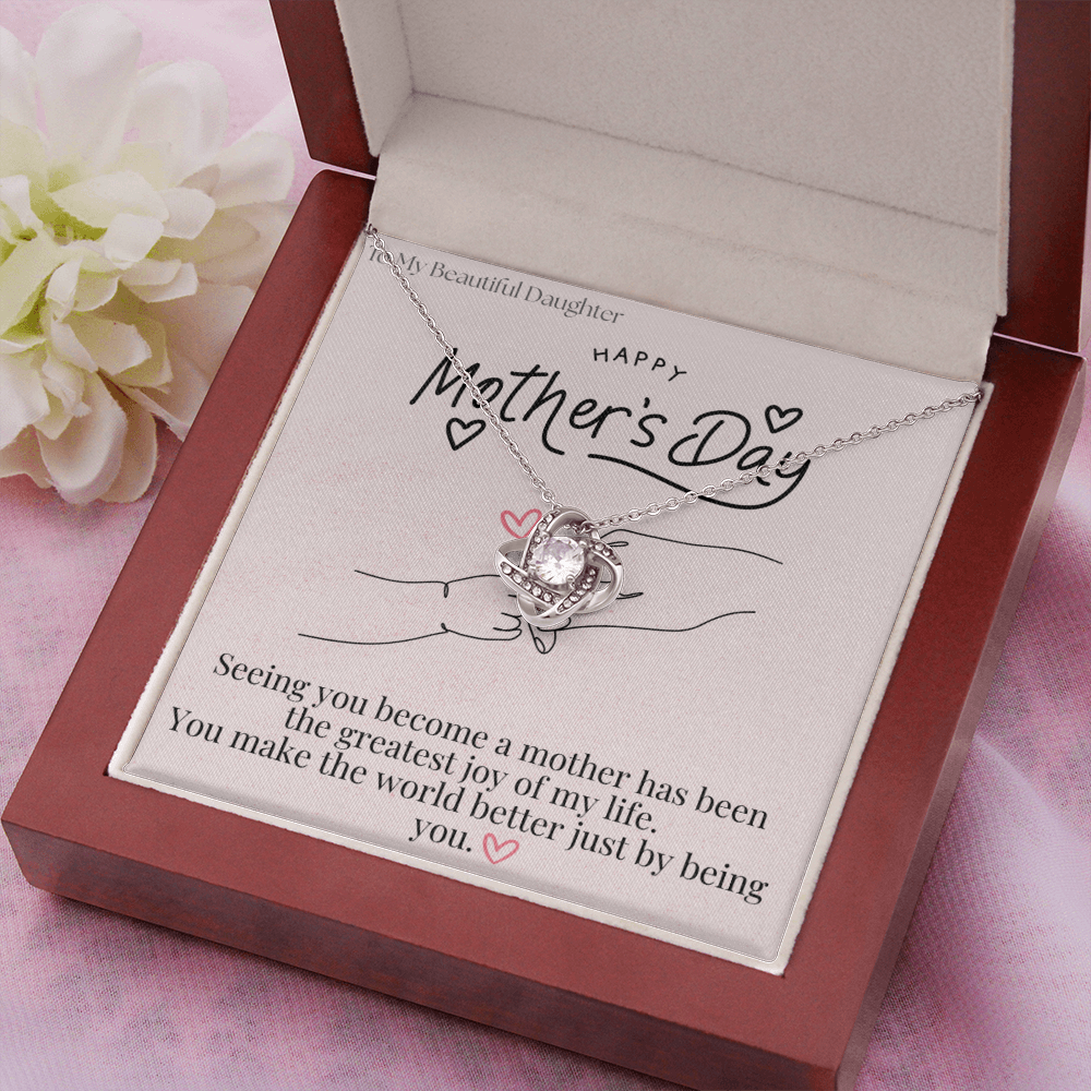 To My Beautiful Daughter / Love Knot Necklace