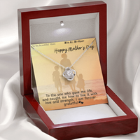 To My Beautiful Mom / Love Knot Necklace Mother's Day Gift
