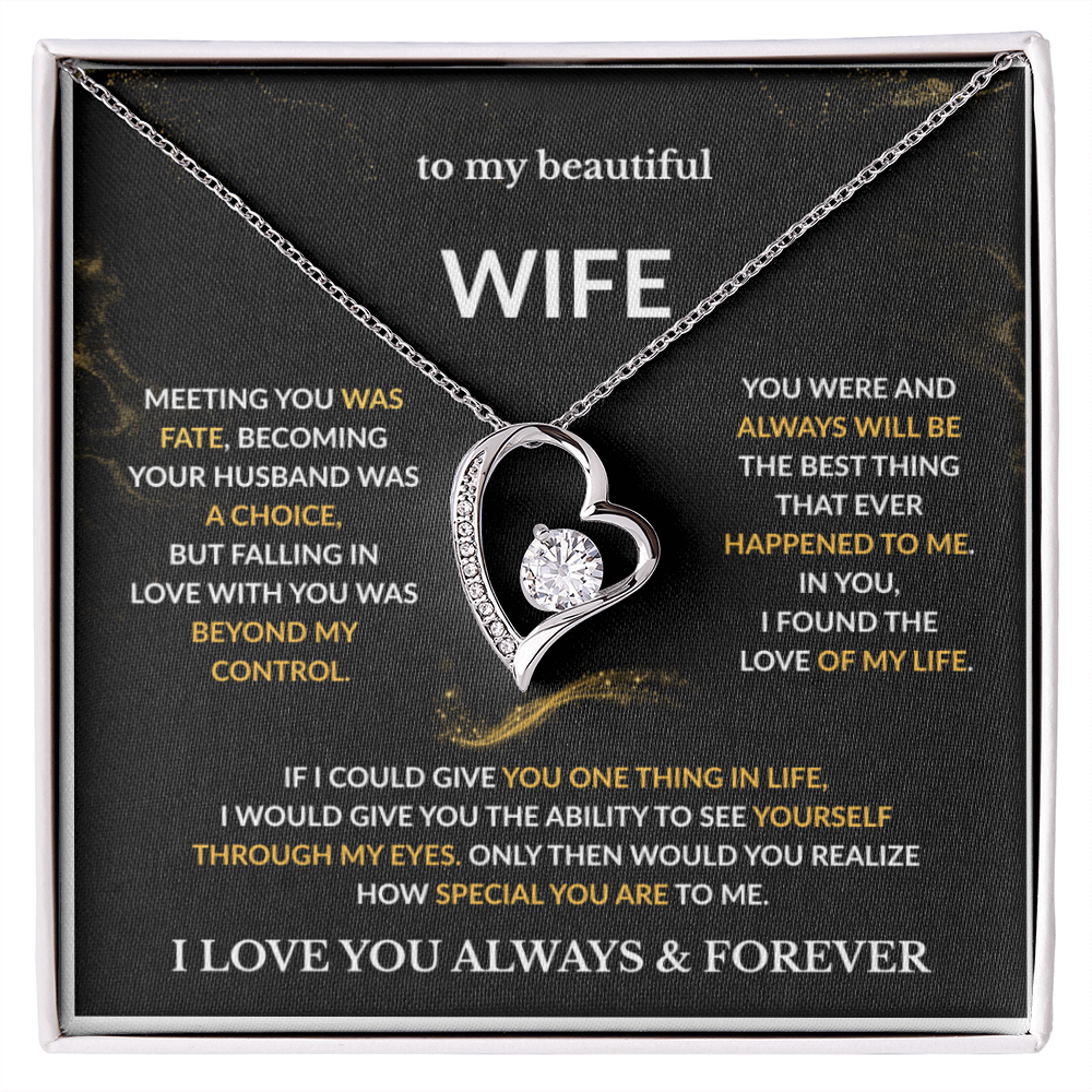 To My Beautiful Wife / Forever Love Necklace