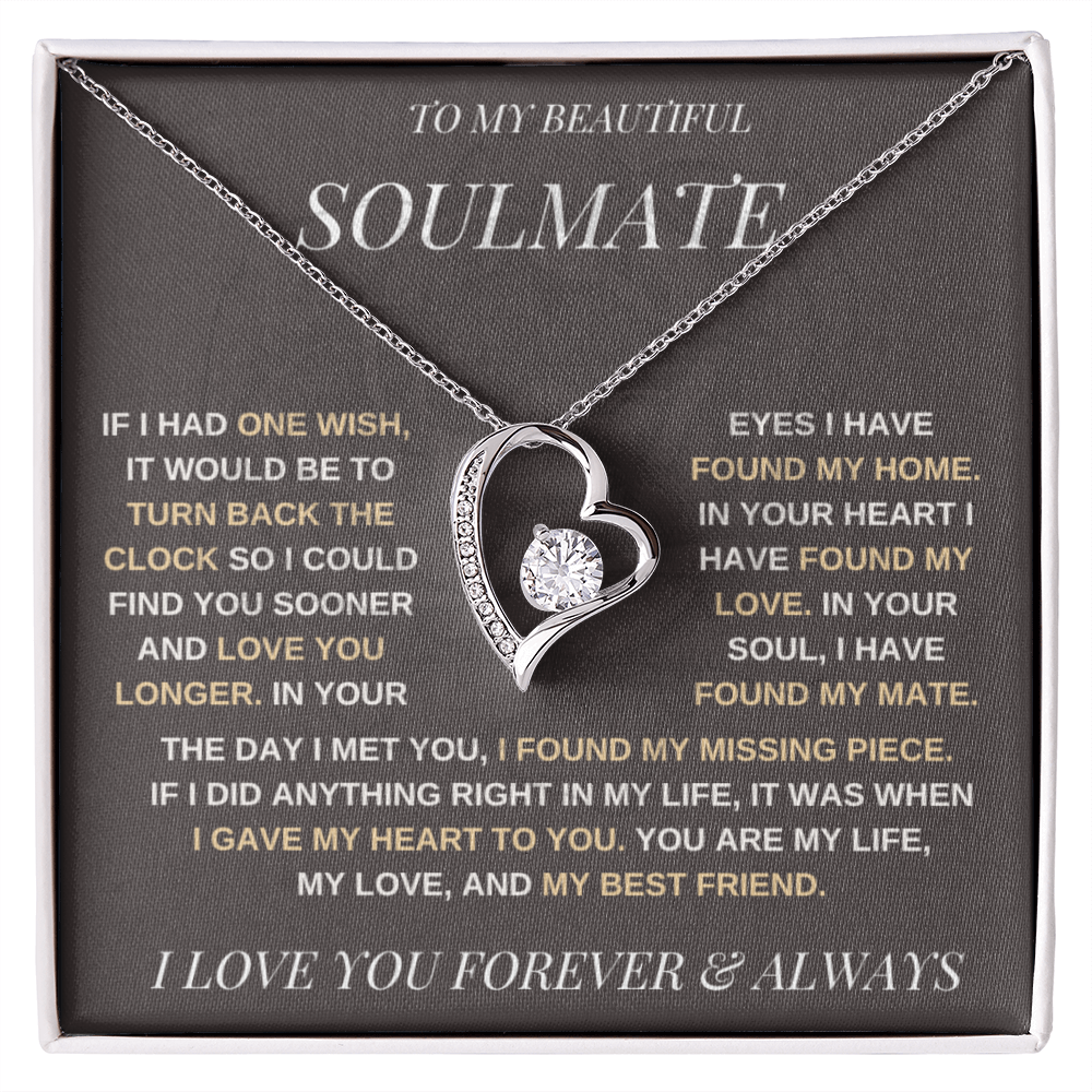 To My Beautiful Soulmate / Forever Love Necklace
