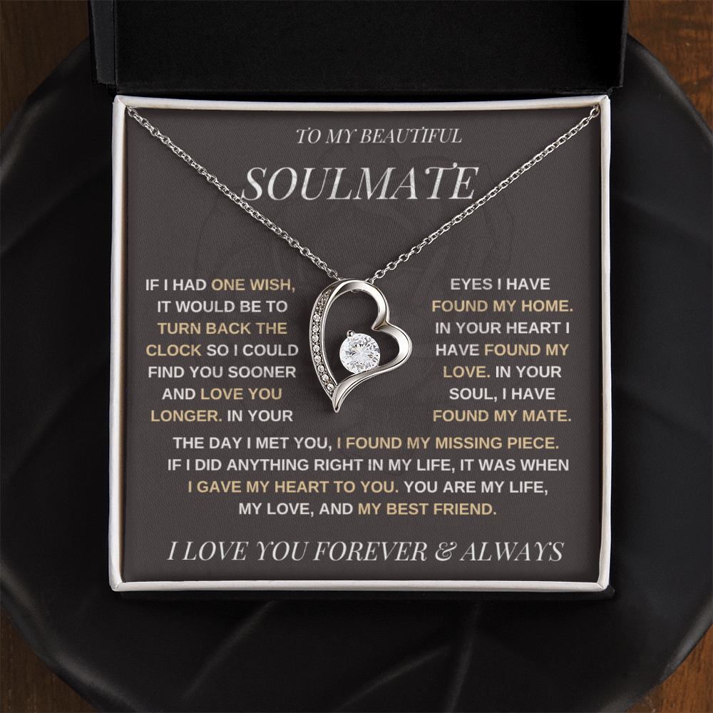 To My Beautiful Soulmate / Forever Love Necklace
