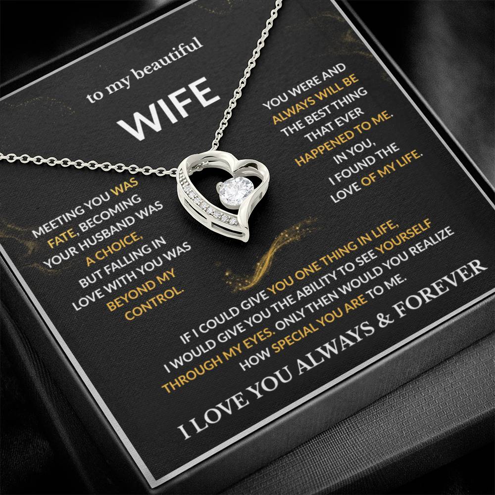 To My Beautiful Wife / Forever Love Necklace