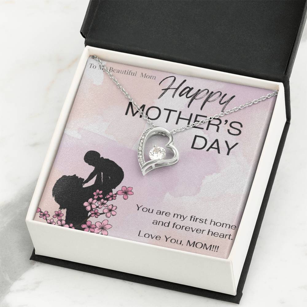 To My Beautiful Mom / Forever Love Necklace Mother's Day Gift