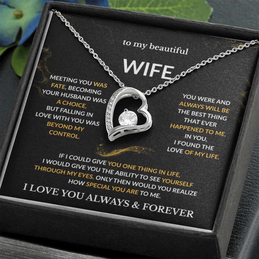 To My Beautiful Wife / Forever Love Necklace