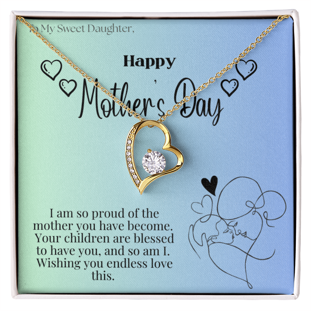 To My Sweet Daughter / Forever Love Necklace