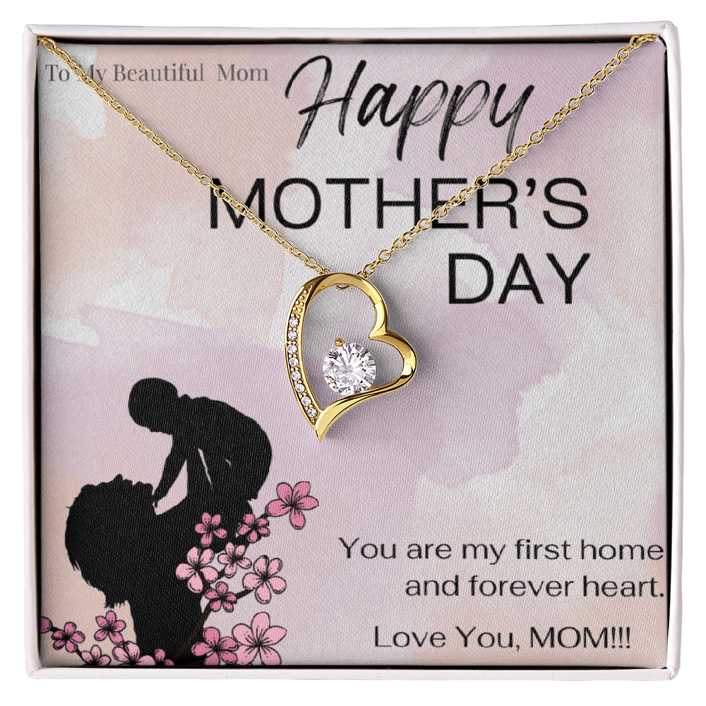 To My Beautiful Mom / Forever Love Necklace Mother's Day Gift