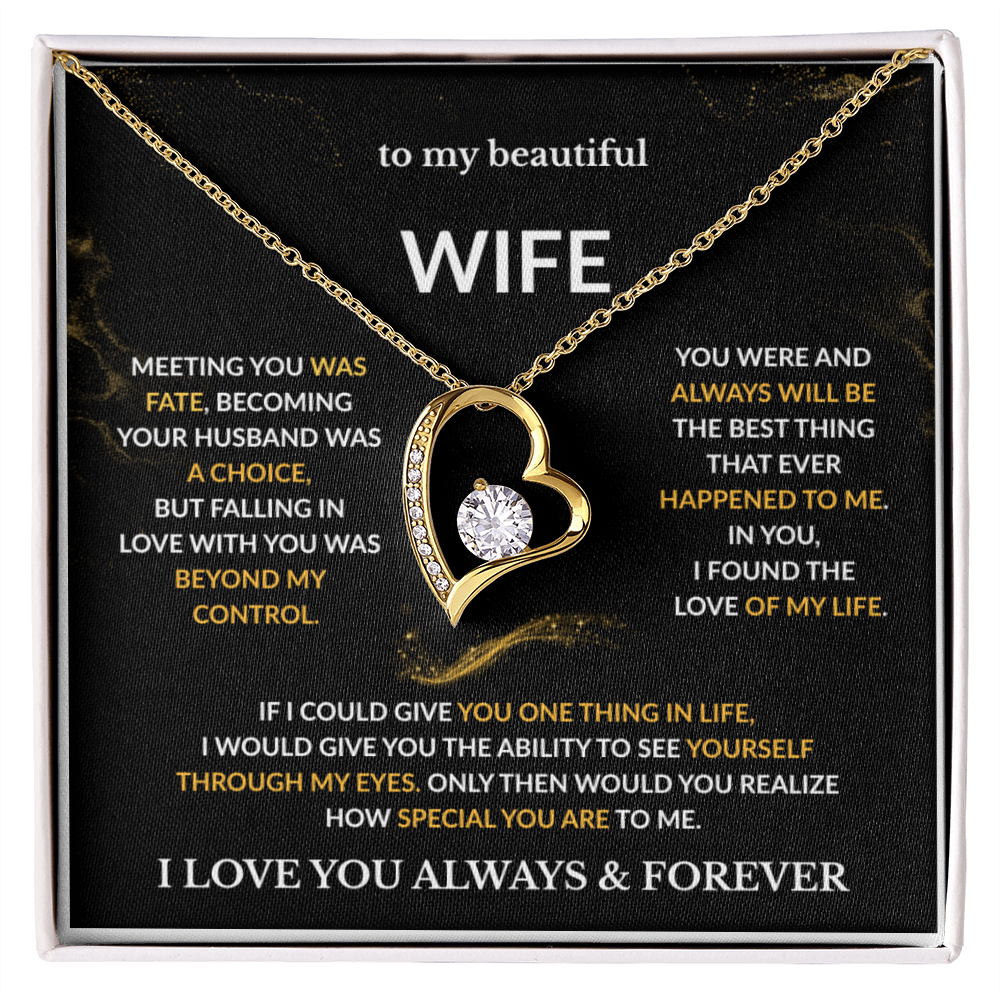 To My Beautiful Wife / Forever Love Necklace