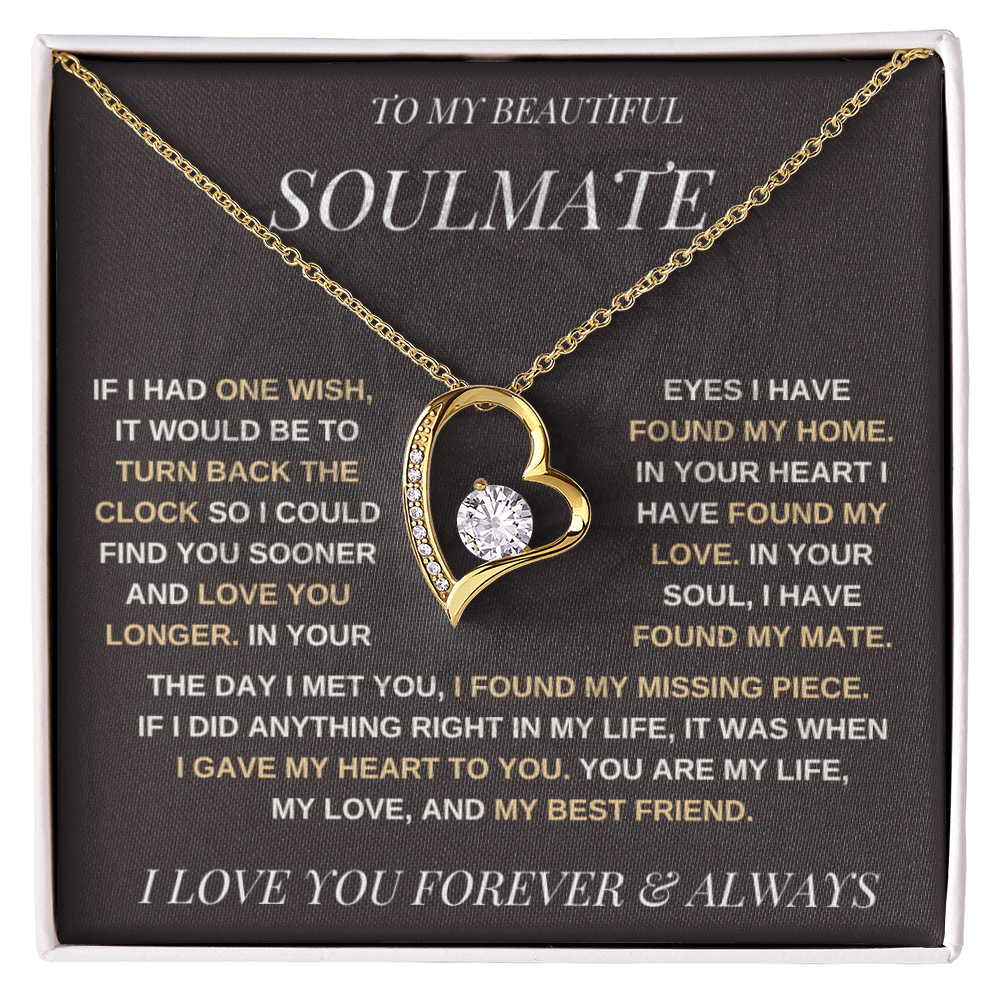 To My Beautiful Soulmate / Forever Love Necklace