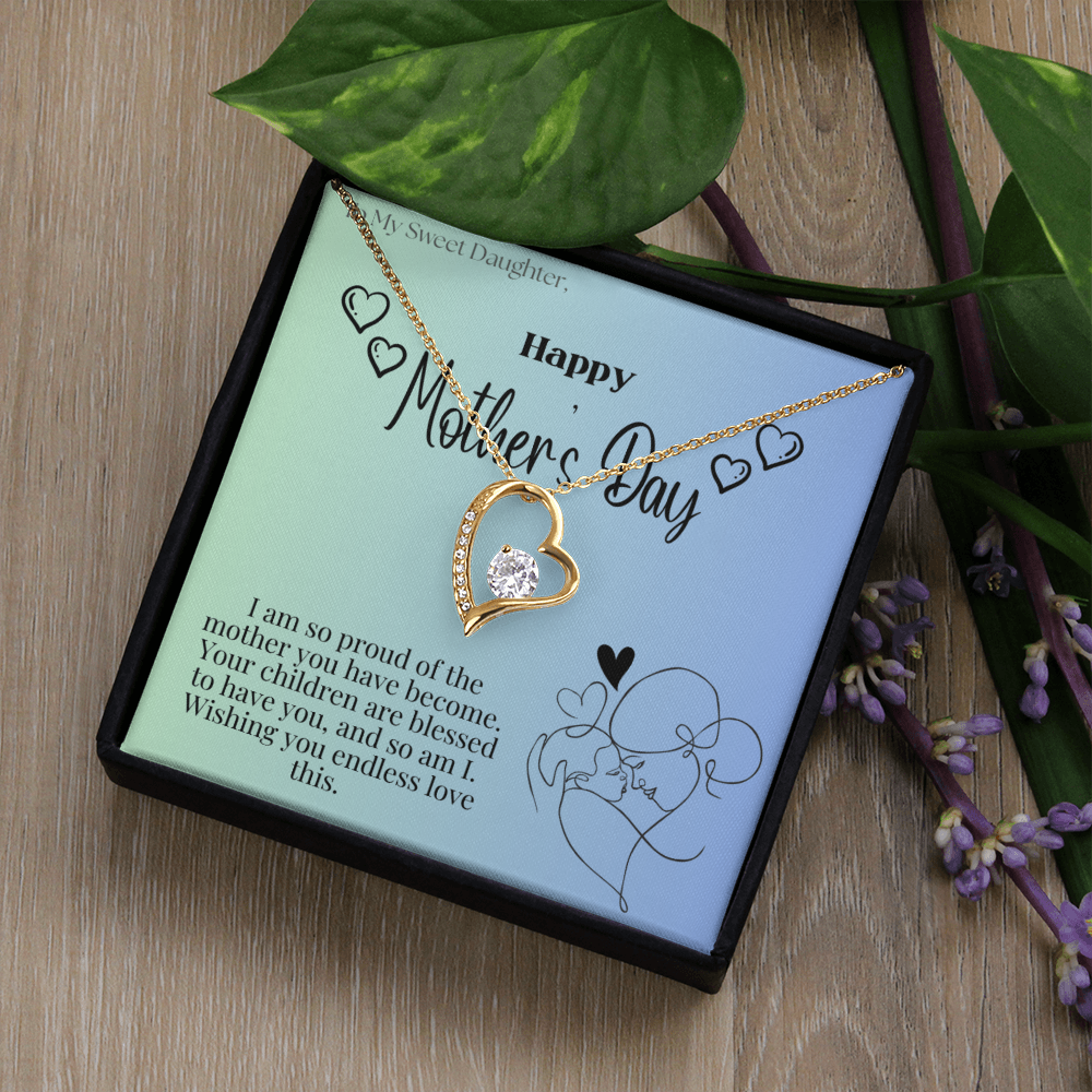 To My Sweet Daughter / Forever Love Necklace