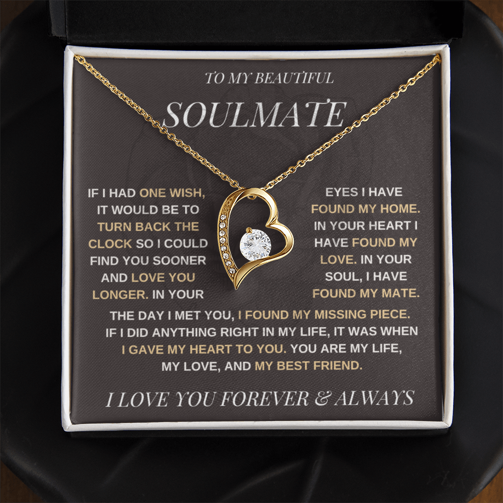 To My Beautiful Soulmate / Forever Love Necklace