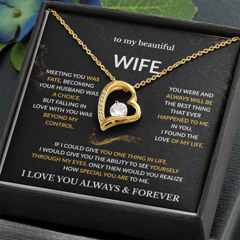To My Beautiful Wife / Forever Love Necklace