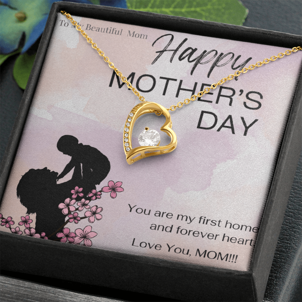 To My Beautiful Mom / Forever Love Necklace Mother's Day Gift