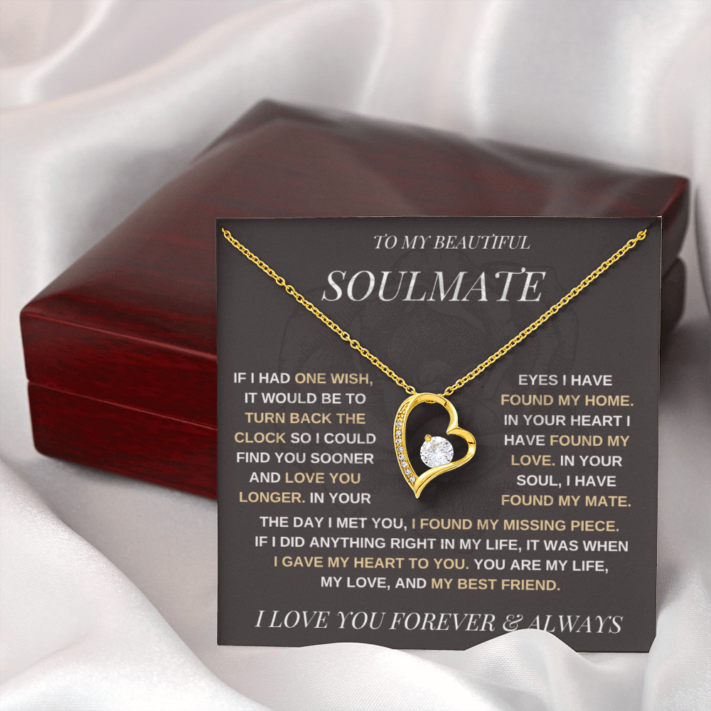 To My Beautiful Soulmate / Forever Love Necklace