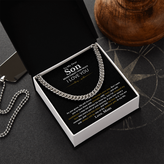 To My Son – Cuban Link Chain Necklace