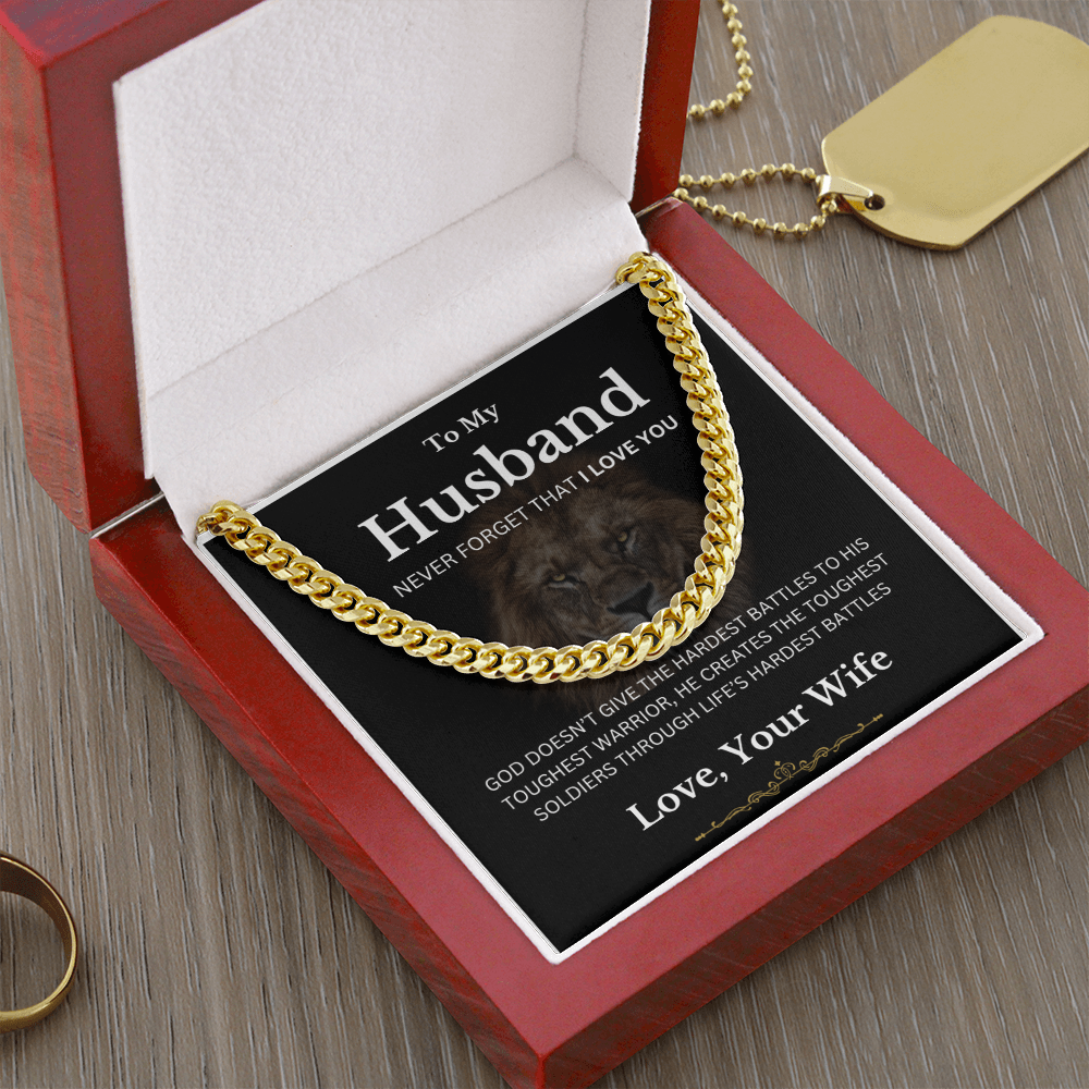 To My Husband / Cuban Link Chain