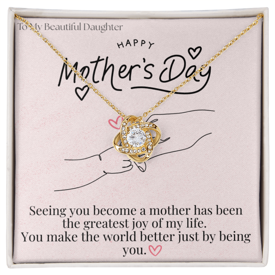 To My Beautiful Daughter / Love Knot Necklace