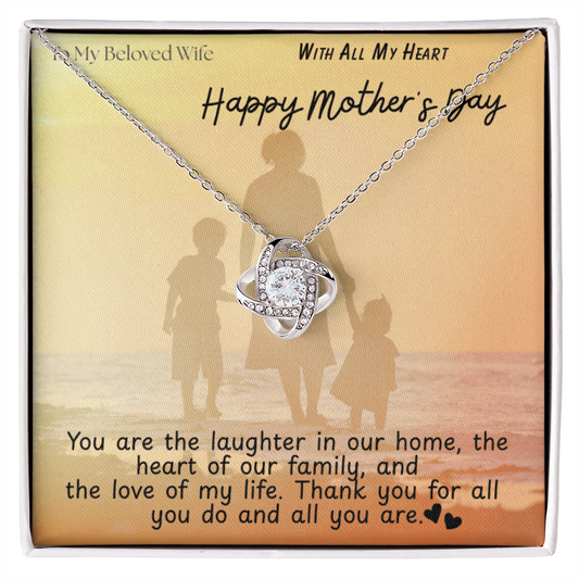 To My Beloved Wife / Love Knot Necklace