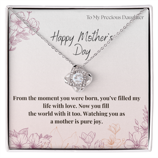 To My Precious Daughter / Love Knot Necklace